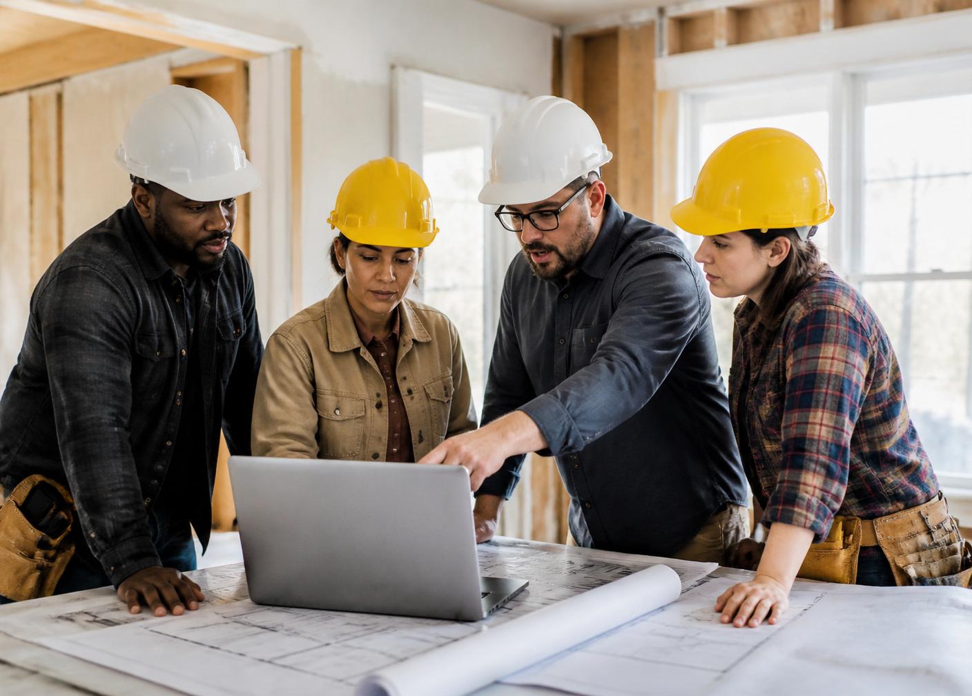 Moderna Remodeling team collaborating on a home renovation project